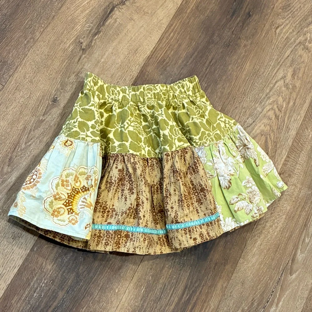 Matilda Jane Green Twirl Molly Skirt Size 6 Girl